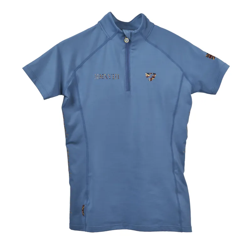 Shires Aubrion Team Young Rider Short Sleeve Base Layer - Steel
